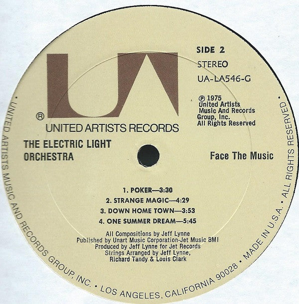 Electric Light Orchestra : Face The Music (LP, Album, Res)