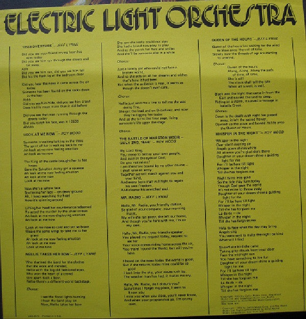 Electric Light Orchestra : No Answer (LP, Album, All)