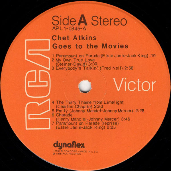 Chet Atkins : Chet Atkins Goes To The Movies (LP, Album)