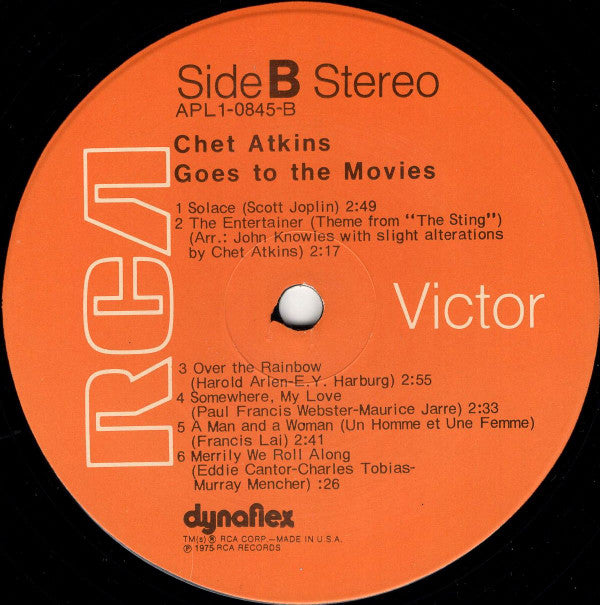 Chet Atkins : Chet Atkins Goes To The Movies (LP, Album)