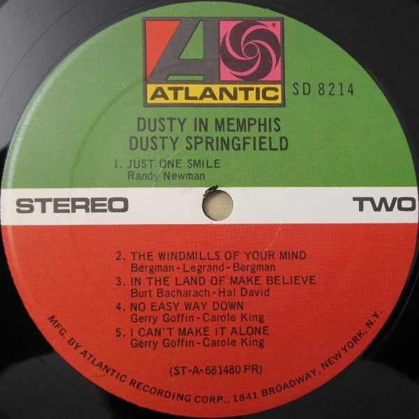 Dusty Springfield : Dusty In Memphis (LP, Album, PR )