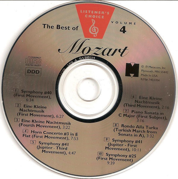 Wolfgang Amadeus Mozart : The Best Of Mozart (CD, Comp)