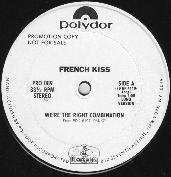 French Kiss (2) : We're The Right Combination (12", Promo)