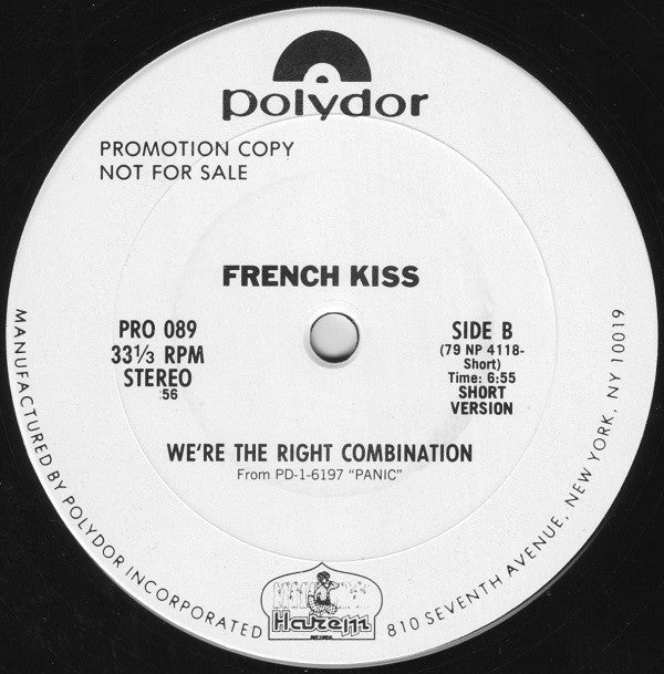 French Kiss (2) : We're The Right Combination (12", Promo)