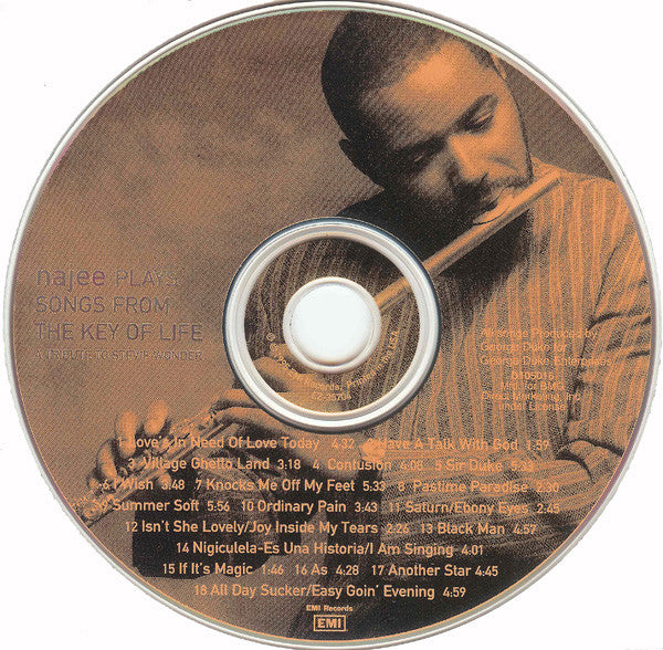 Najee : Plays The Songs From The Key Of Life (A Tribute To Stevie Wonder) (CD, Album, Club)