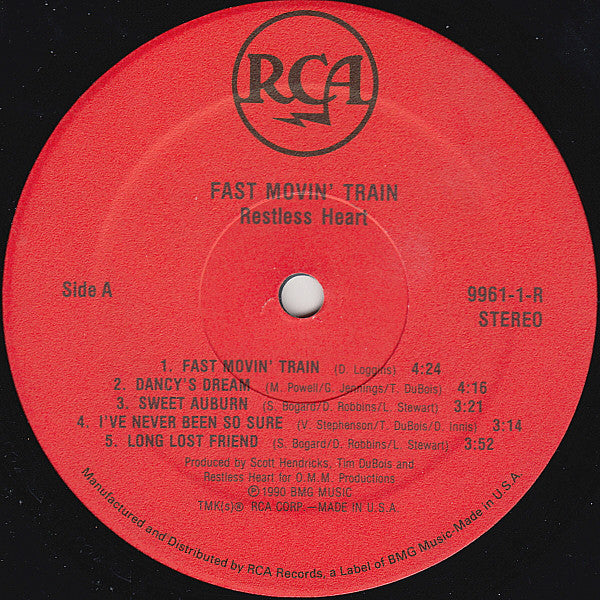 Restless Heart : Fast Movin' Train (LP, Album)