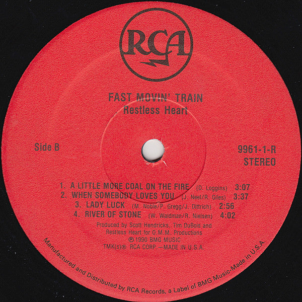 Restless Heart : Fast Movin' Train (LP, Album)