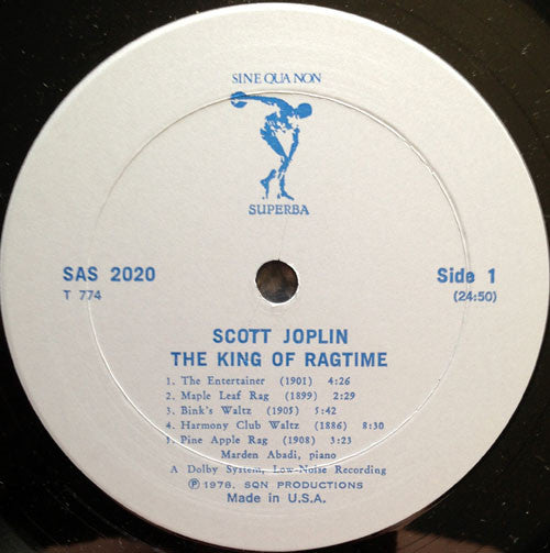 Marden Abadi : Scott Joplin, The King Of Ragtime (LP, Album)