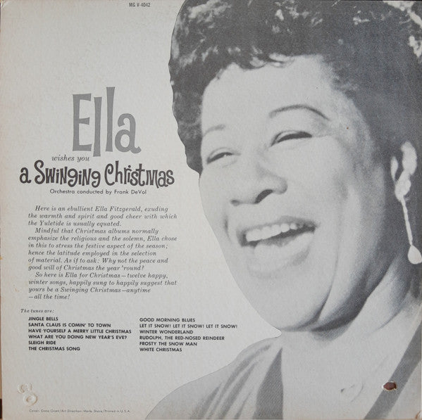 Ella Fitzgerald : Ella Wishes You A Swinging Christmas (LP, Album, Mono)