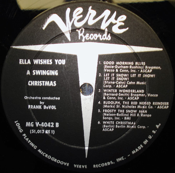 Ella Fitzgerald : Ella Wishes You A Swinging Christmas (LP, Album, Mono)