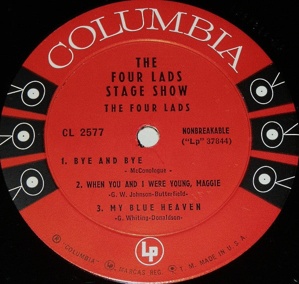 The Four Lads : The Four Lads Stage Show (10", Album, Mono)