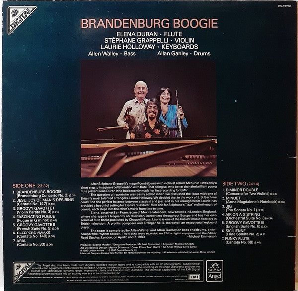 Elena Duran, Stéphane Grappelli, Laurie Holloway : Brandenburg Boogie (LP, Album)