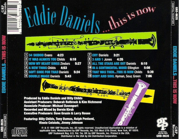 Eddie Daniels : This Is Now (CD, Album)