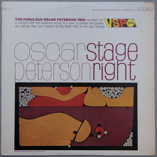 The Oscar Peterson Trio : Stage Right (LP, Comp, RM, MGM)