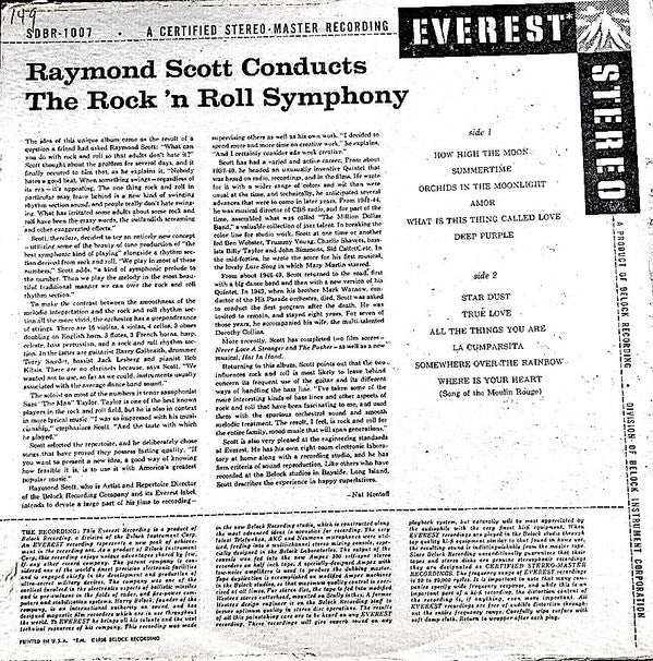 Raymond Scott : Raymond Scott Conducts The Rock 'N Roll Symphony (LP, Album)