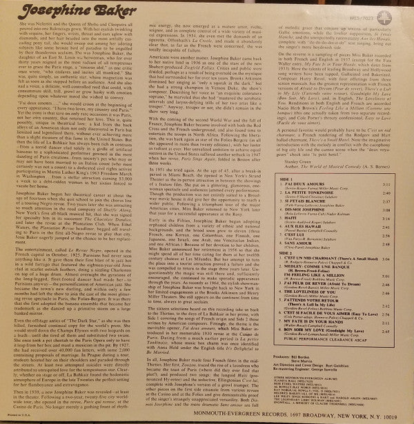 Josephine Baker : Josephine Baker (LP, Comp)