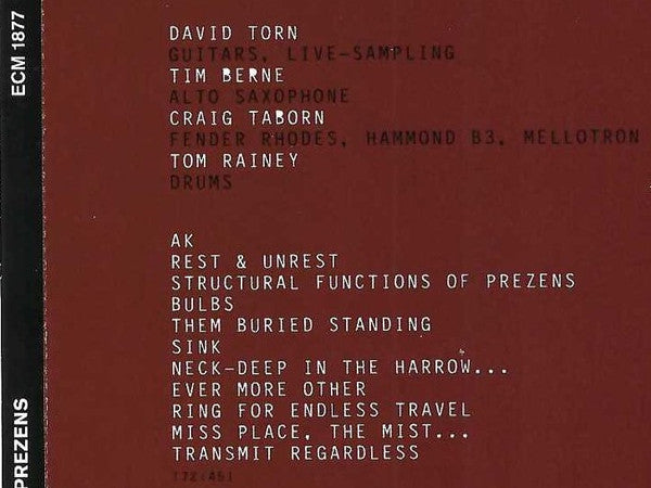 David Torn : Prezens (CD, Album)