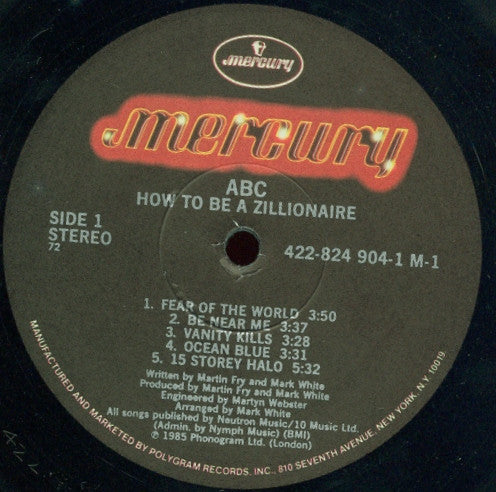 ABC : How To Be A Zillionaire! (LP, Album, 72 )