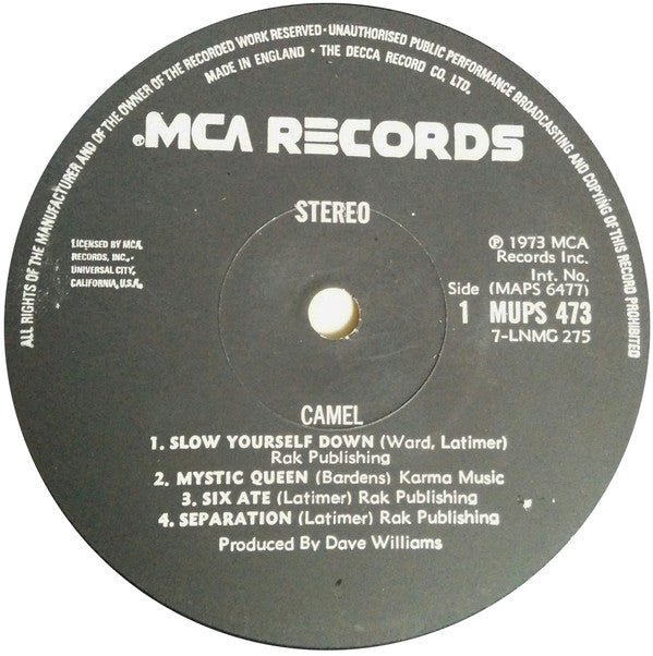 Camel : Camel (LP, Album, RP)