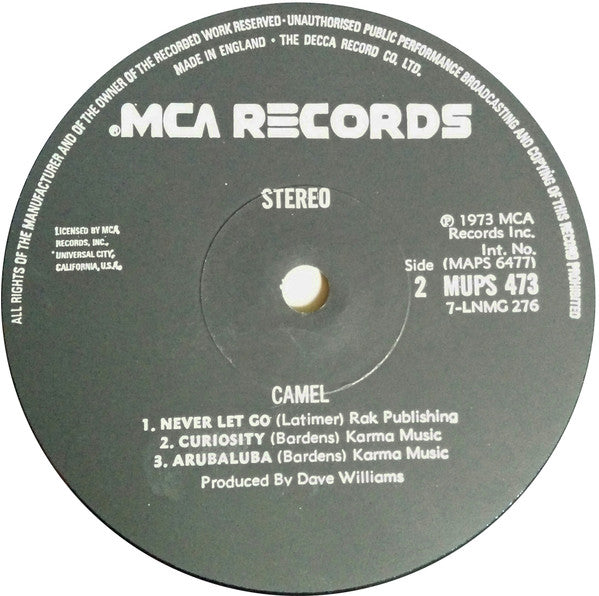 Camel : Camel (LP, Album, RP)