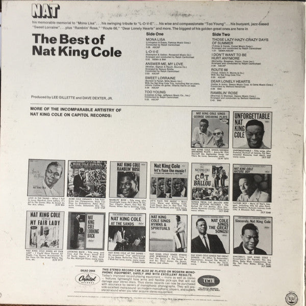 Nat King Cole : The Best Of Nat King Cole (LP, Comp, RE, Uni)