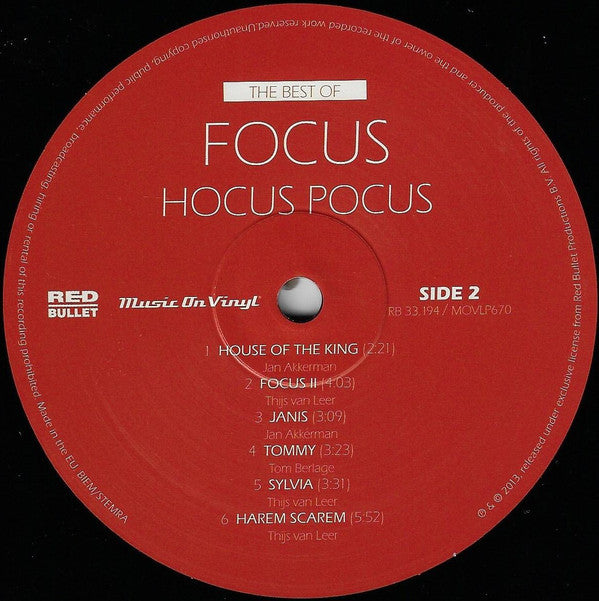 Focus (2) : Hocus Pocus - The Best Of Focus (2xLP, Comp, RE, RM, 180)