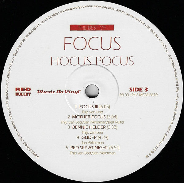 Focus (2) : Hocus Pocus - The Best Of Focus (2xLP, Comp, RE, RM, 180)