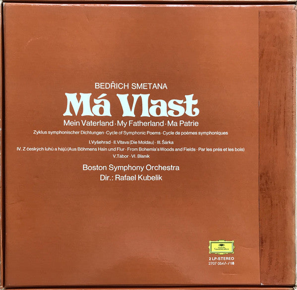 Bedřich Smetana - Boston Symphony Orchestra, Rafael Kubelik : Má Vlast = Mein Vaterland = My Fatherland = Ma Patrie (2xLP, Album + Box)