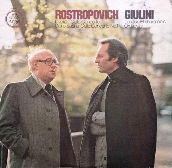 Mstislav Rostropovich, Carlo Maria Giulini, Antonín Dvořák, Camille Saint-Saëns, London Philharmonic Orchestra : Cello Concerto / Cello Concerto No.1 (LP, Album, Quad)