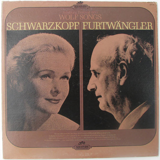 Elisabeth Schwarzkopf - Wilhelm Furtwängler : Salzburg Festival 1953 - Wolf Songs (LP, Album, Mono)