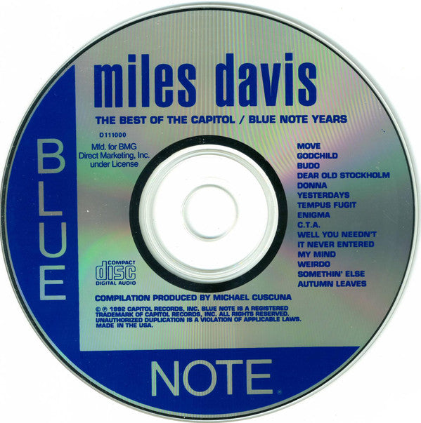 Miles Davis : The Best Of Miles Davis (CD, Comp, Club)