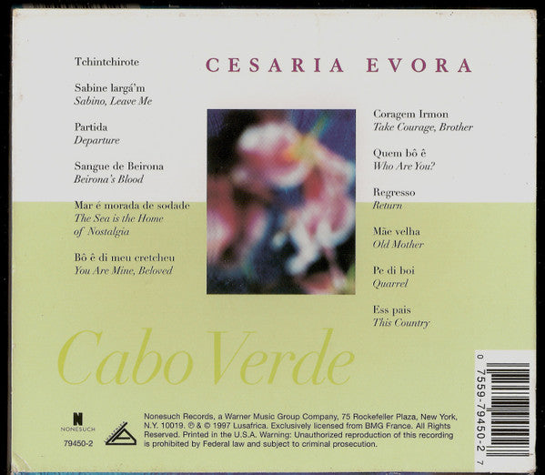 Cesaria Evora : Cabo Verde (CD, Album)