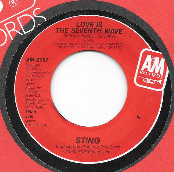 Sting : Love Is The Seventh Wave (Special Single Version) (7", Single)