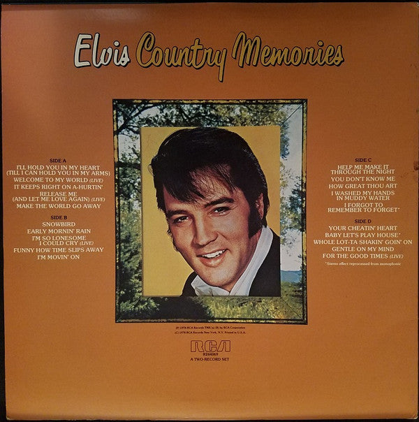 Elvis Presley : Country Memories (2xLP, Comp, Club, RCA)