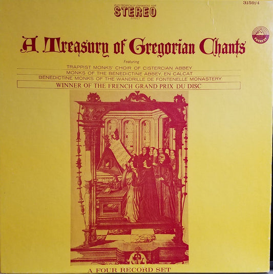 Various : A Treasury Of Gregorian Chants (4xLP, Album, Comp + Box)