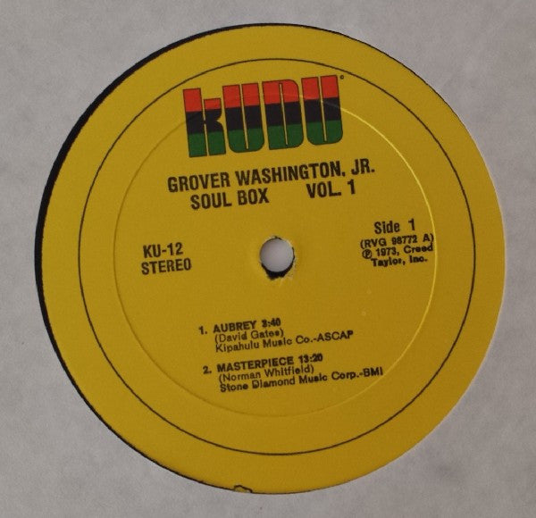 Grover Washington, Jr. : Soul Box Vol. 1 (LP, Album, All)