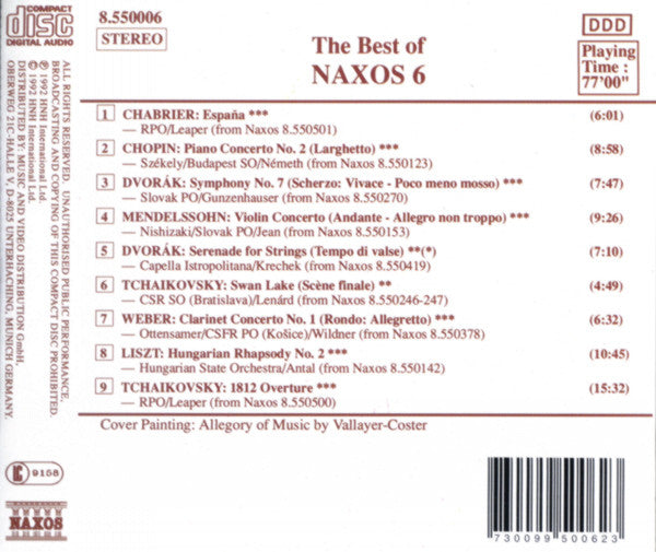 Various : The Best Of Naxos 6 (CD, Comp)