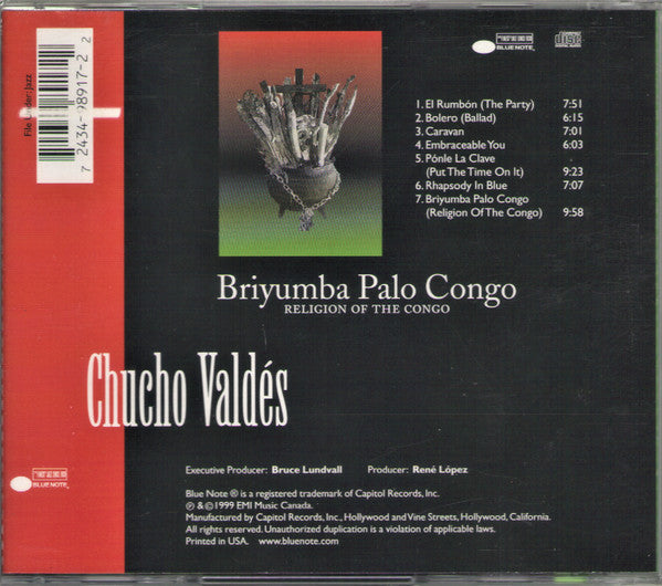 Buy Chucho Valdés : Briyumba Palo Congo (Religion Of The Congo) (CD, Album)  Online for a great price – The Turntable Store