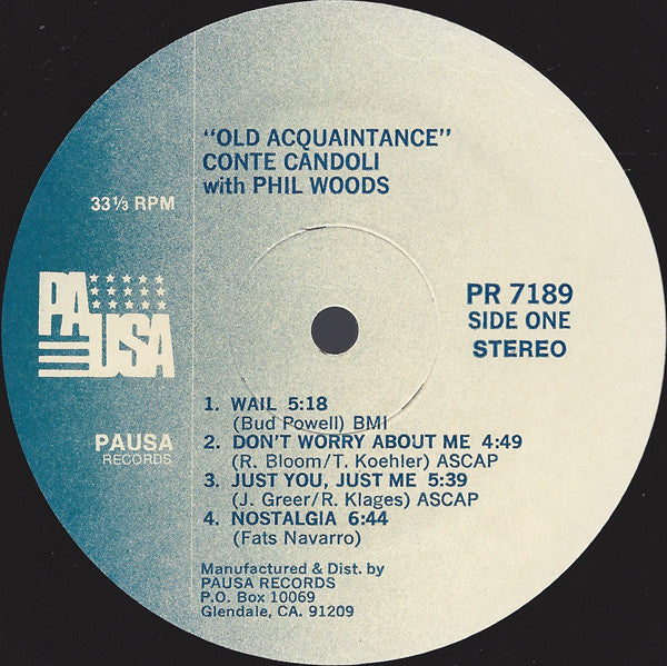 Conte Candoli With Phil Woods : Old Acquaintance (LP)