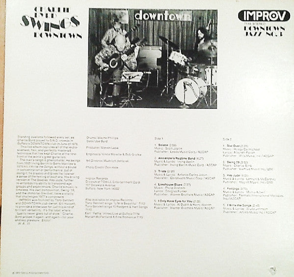 Charlie Byrd : Swings Downtown (LP, Album)