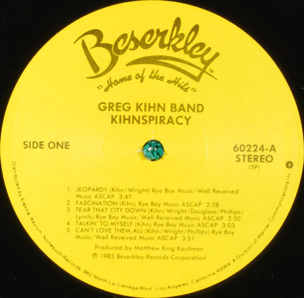 Greg Kihn Band : Kihnspiracy (LP, Album, Spe)