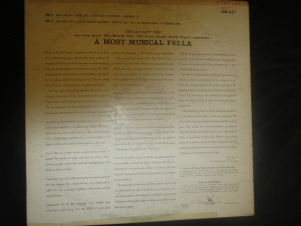 Lou Levy Trio : A Most Musical Fella (LP)