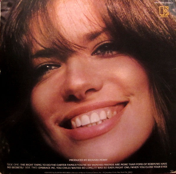 Carly Simon : No Secrets (LP, Album, RE, Pit)