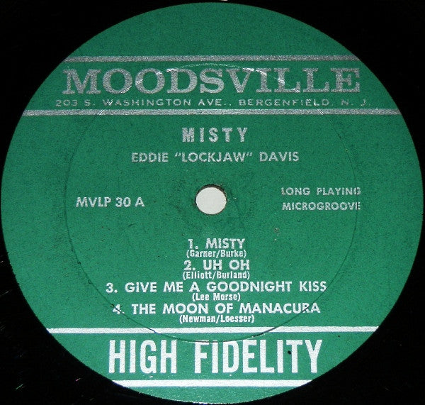 Eddie "Lockjaw" Davis With Shirley Scott : Misty (LP, Album, Mono)