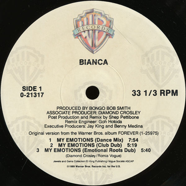 Bianca (7) : My Emotions (12", Maxi)