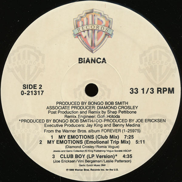 Bianca (7) : My Emotions (12", Maxi)