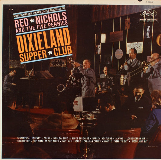 Red Nichols And His Five Pennies : Dixieland Supper Club (LP, Mono)