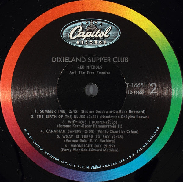 Red Nichols And His Five Pennies : Dixieland Supper Club (LP, Mono)