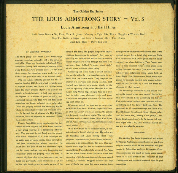 Louis Armstrong And Earl Hines : The Louis Armstrong Story - Volume III (Louis Armstrong And Earl Hines‎) (6x7", Comp, Mono + Box)