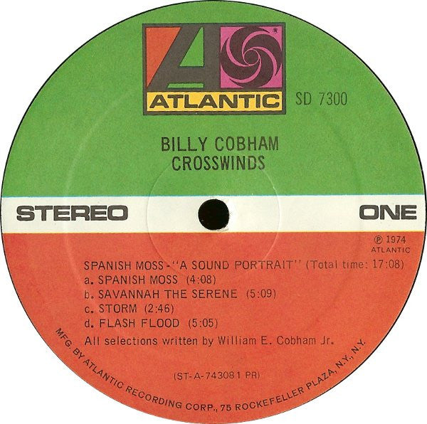 Billy Cobham : Crosswinds (LP, Album, PR )